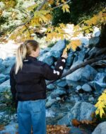 Dandy Heart on My Sleeve Puffer Black Jacket