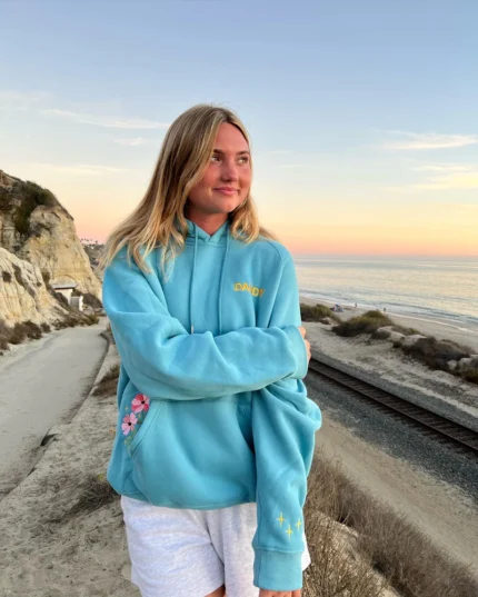 Dandy gift giving oversized lux hoodie in blue