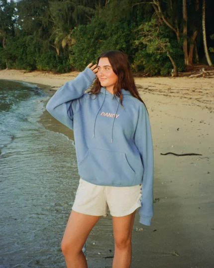 Dandy let’s watch the sunset oversized lux hoodie in blue