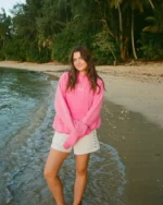 Dandy let’s watch the sunset oversized lux hoodie in vintage washed pink