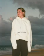 Dandy words of affirmation oversized lux hoodie in cream